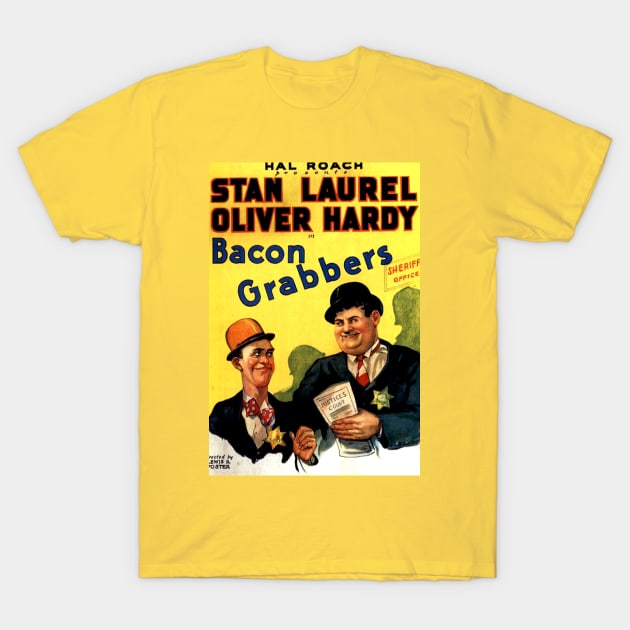 Vintage Comedy Movie Poster - Bacon Grabbers T-Shirt by Starbase79